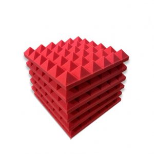 Pyramid Acoustic Foam Red flame 6pcs