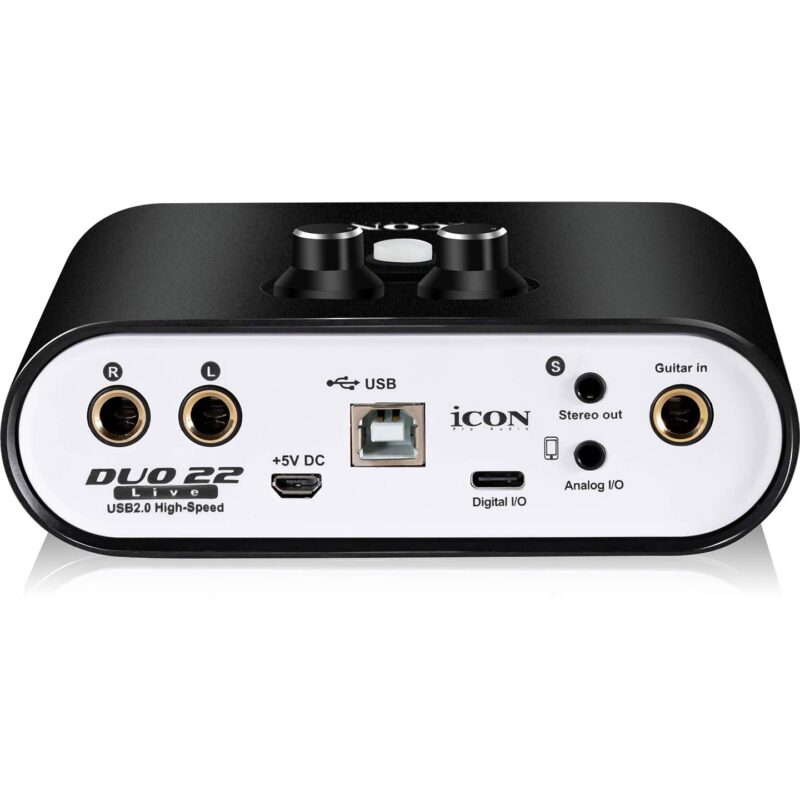 Icon Pro Audio Duo 22 Live USB Audio Interface with Mobile Streaming Capabilities, (1 mic preamp) - Image 8